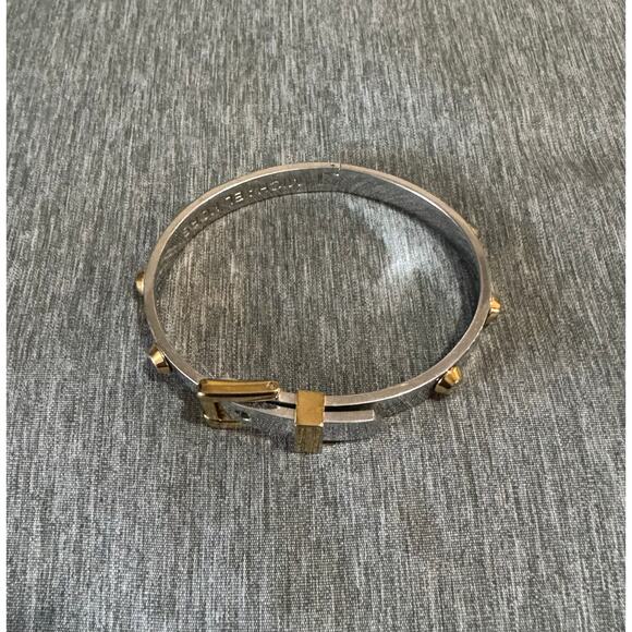 Michael Kors Two-Tone Hinge Buckle Bangle Bracelet - Picture 2 of 4